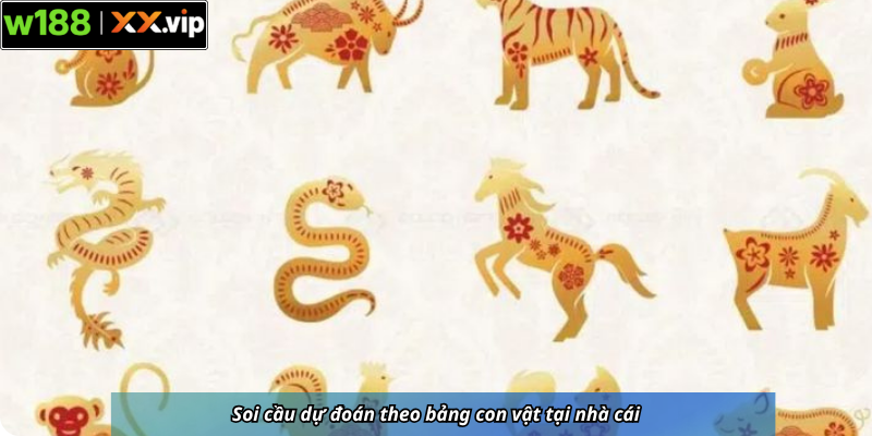 Soi cầu dự đoán theo bảng con vật tại nhà cái